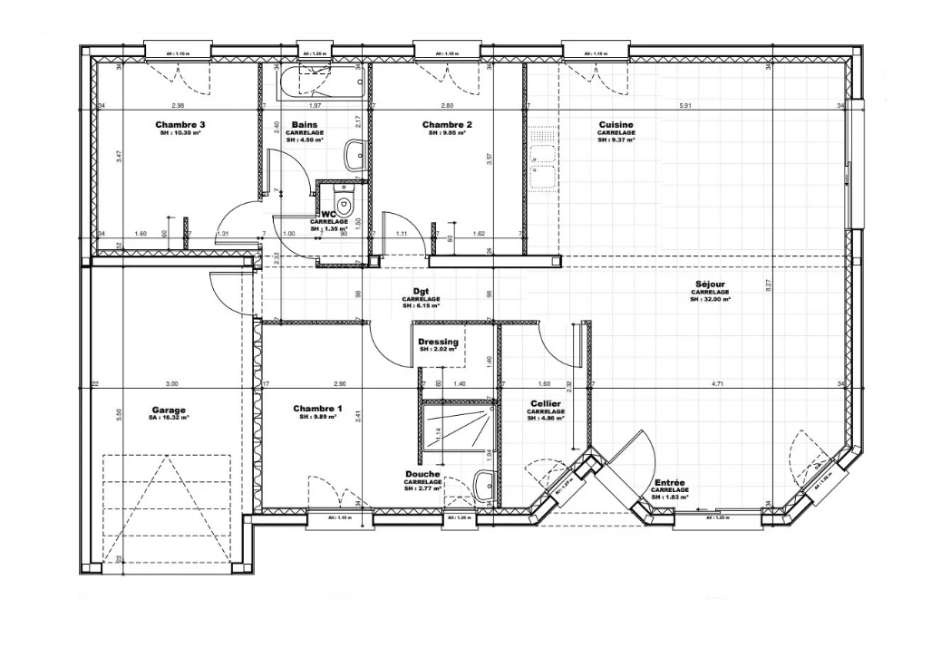 plan maison individuelle girembelle