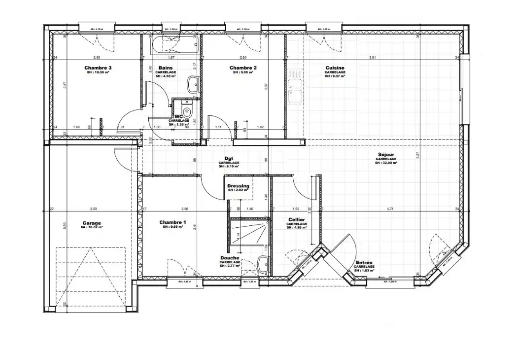 plan maison individuelle girembelle