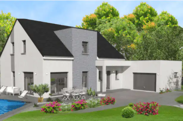 Maison moderne avec garage