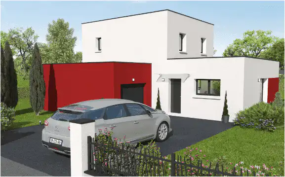 Maison moderne toit plat