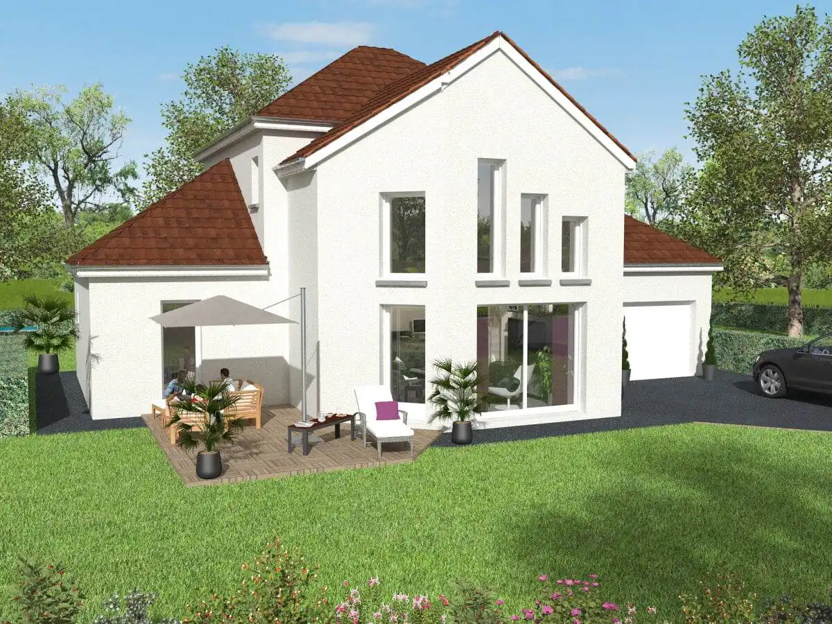 Extérieur maison moderne lumineuse