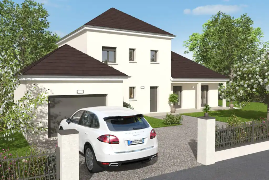 Constructeur grande maison à étage avec garage