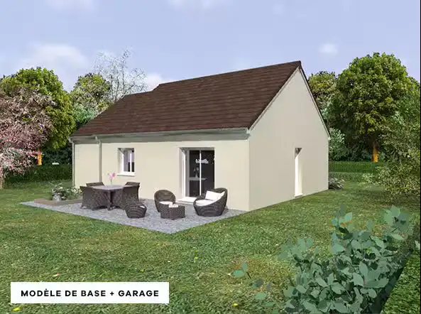 modèle de base de maison avec garage