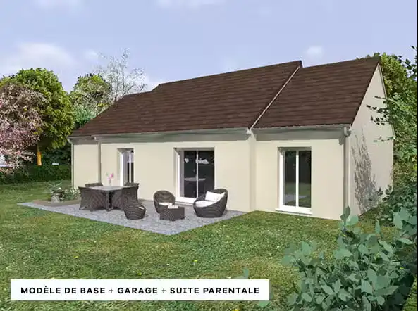 modèle de base de maison avec garage et suite parentale